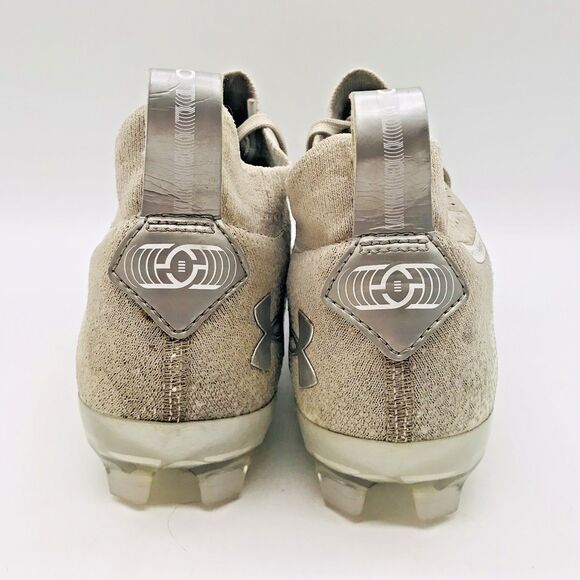 Under Armour Spotlight Lux MC Football Cleats Men's 9.5 White Silver 3022654-100 - Picture 4 of 12